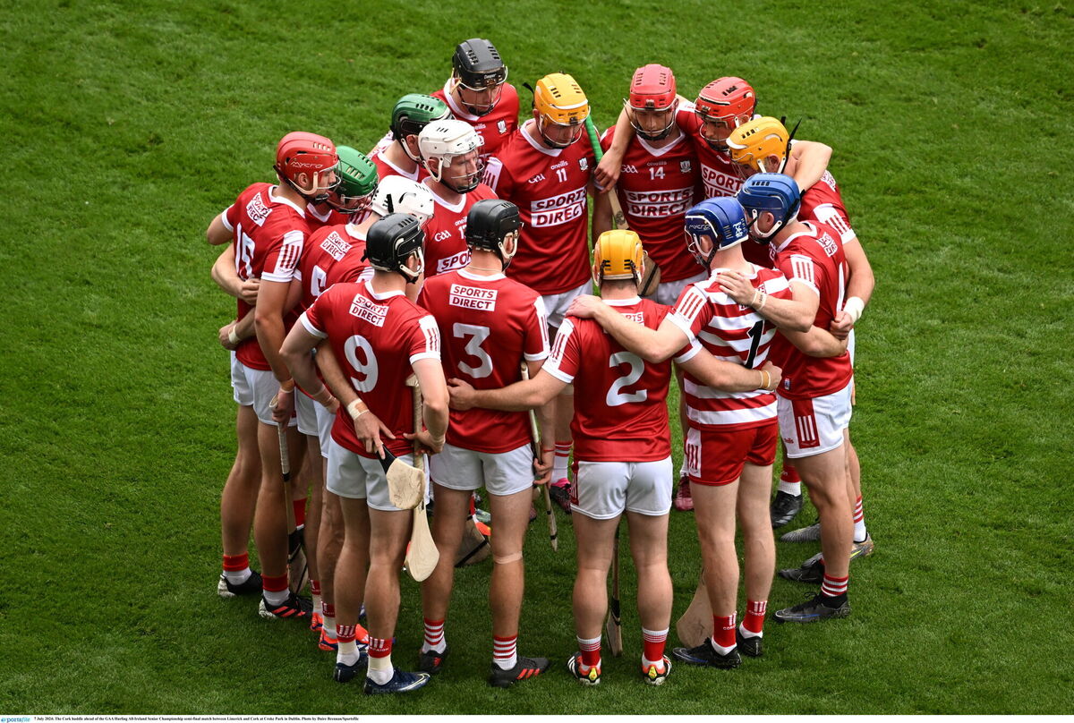 The Cork team huddle before the All-Ireland semi-final against Limerick at Croke Park. Picture: Daire Brennan/Sportsfile The Cork team huddle before the All-Ireland semi-final against Limerick at Croke Park. Picture: Daire Brennan/Sportsfile