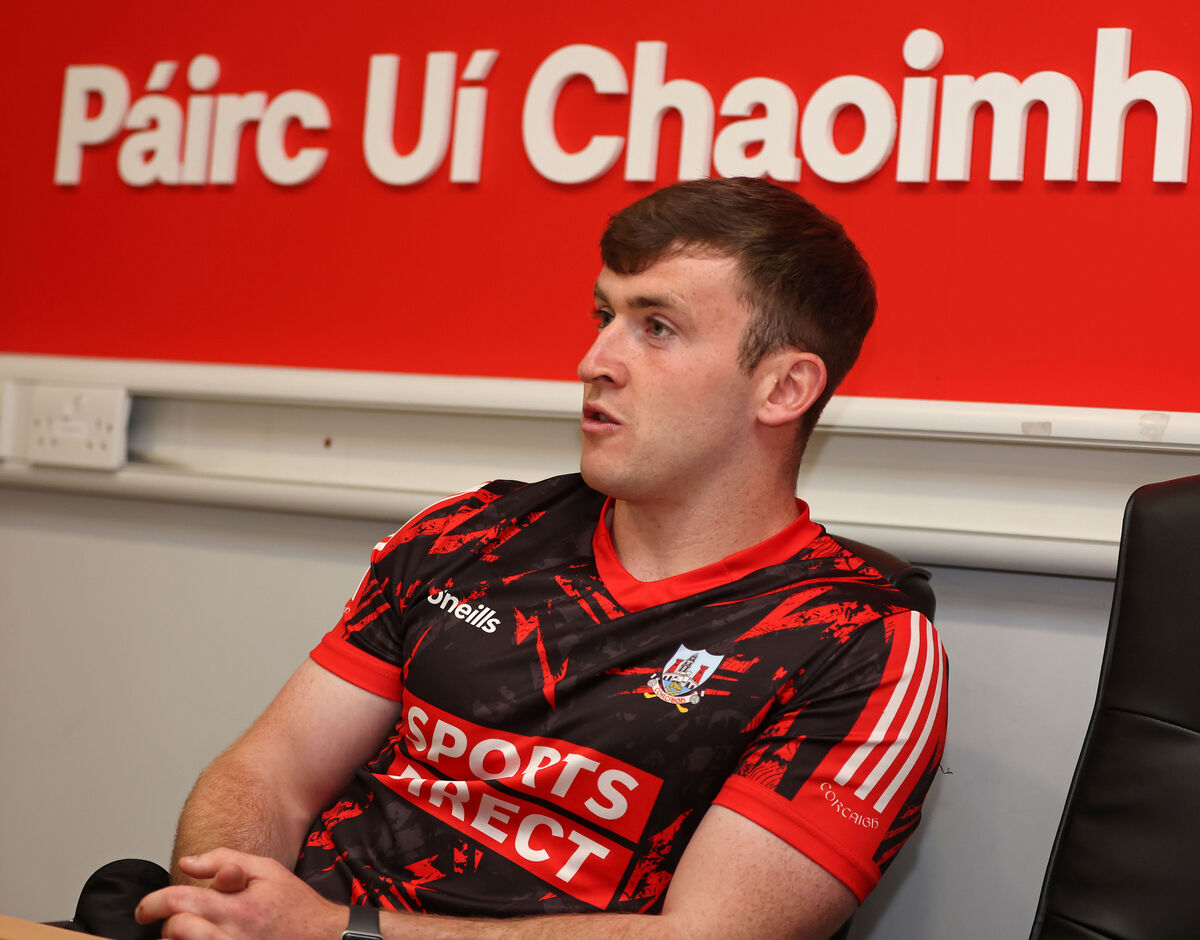 Cork hurler Niall O'Leary at the team's pre-All-Ireland final press evening. Picture: Jim Coughlan Cork hurler Niall O'Leary at the team's pre-All-Ireland final press evening. Picture: Jim Coughlan