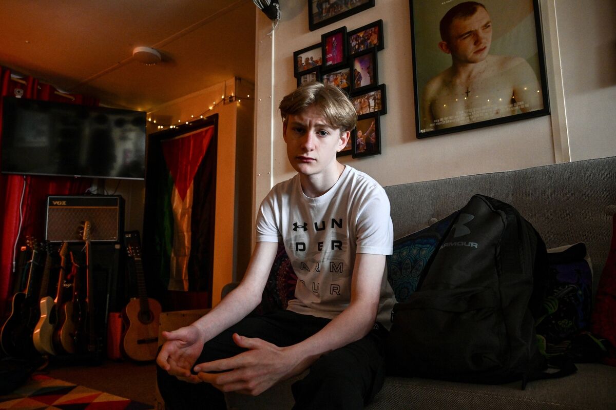 Local rapper Darren Stewart, aka Tiny pictured in The Kabin where he finds help, inspiration and encouragement to write his own lyrics. Picture Chani Anderson