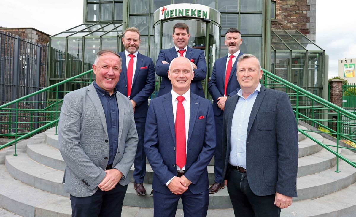 Aidan Cotter and Jonathan Barry of Heineken Irealnd with Seánie McGrath, Fergal Ryan, Mark Landers and Dónal Óg Cusack. Picture: Jim Coughlan Aidan Cotter and Jonathan Barry of Heineken Irealnd with Seánie McGrath, Fergal Ryan, Mark Landers and Dónal Óg Cusack. Picture: Jim Coughlan