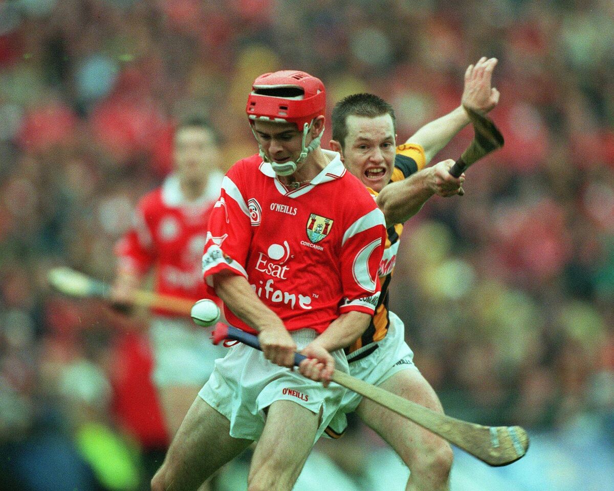 Cork hurler Seanie McGrath fires over a point despite the challege of Michael Kavanagh of Kilkenny in the 1999 All-Ireland hurling final at Croke Park. Picture: Inpho/Patrick Bolger Cork hurler Seanie McGrath fires over a point despite the challege of Michael Kavanagh of Kilkenny in the 1999 All-Ireland hurling final at Croke Park. Picture: Inpho/Patrick Bolger