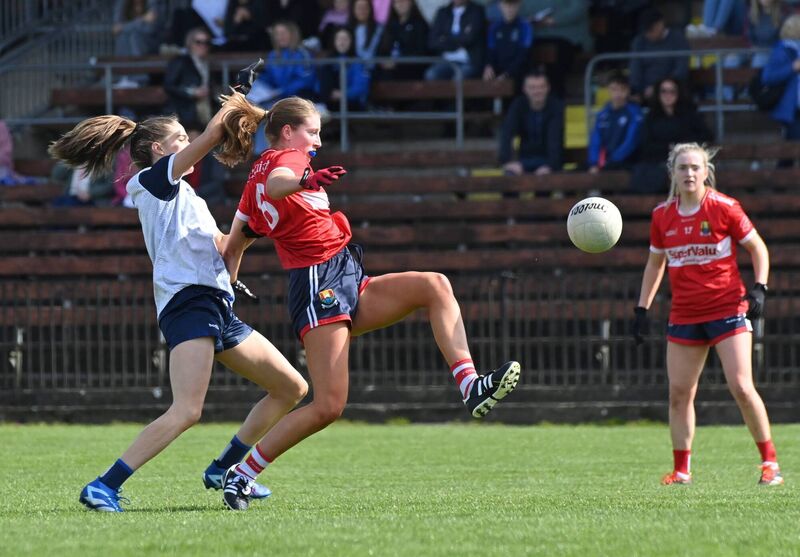 Aoife Healy, Cork,  in action against Emma Murray, Waterford, in the Munster championship. Along with Hannah Looney, she will be hoping to play in two All-Ireland finals this year. Picture Dan Linehan