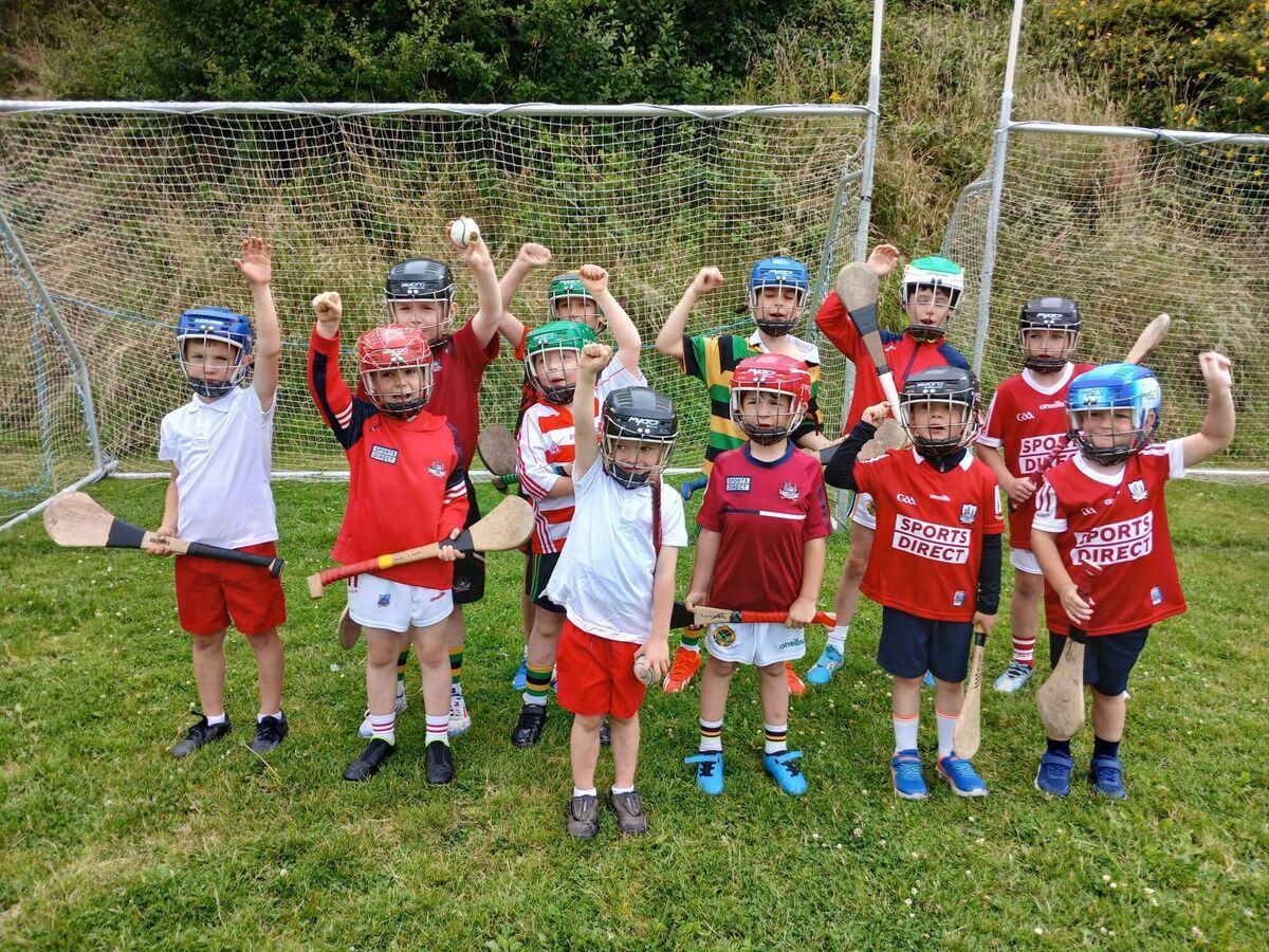 A group of excited Under 7s boys at the Glen Rovers Academy 'Red and White' night. Photo: Mary Newman.