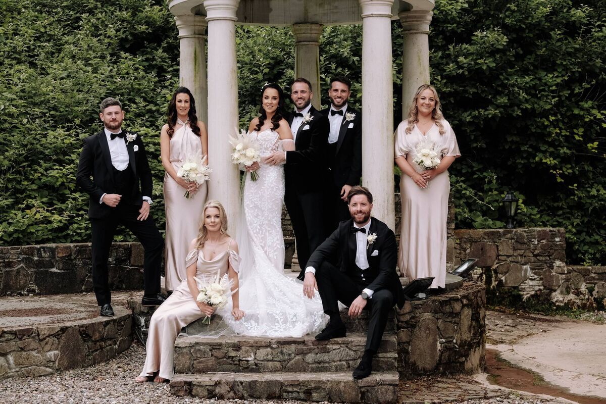 Claire said: “The bridal party and groomsmen were a huge help prior to the wedding and on the day. We would have been lost without them.” Claire said: “The bridal party and groomsmen were a huge help prior to the wedding and on the day. We would have been lost without them.”