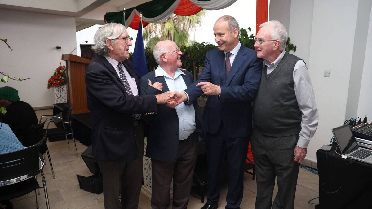 Tánaiste Micheál Martin meets with Cork sports legends on African trip