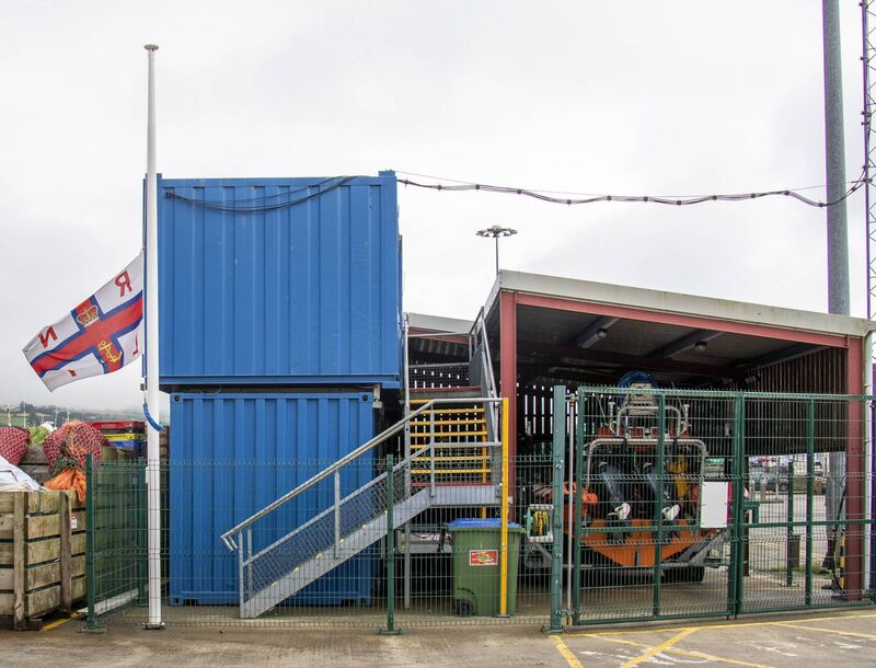 The flag at the RNLI Station, Keelbeg, Union Hall, was at half mast to mark the passing of Brian Crowley. Picture: Andrew Harris. The flag at the RNLI Station, Keelbeg, Union Hall, was at half mast to mark the passing of Brian Crowley. Picture: Andrew Harris.