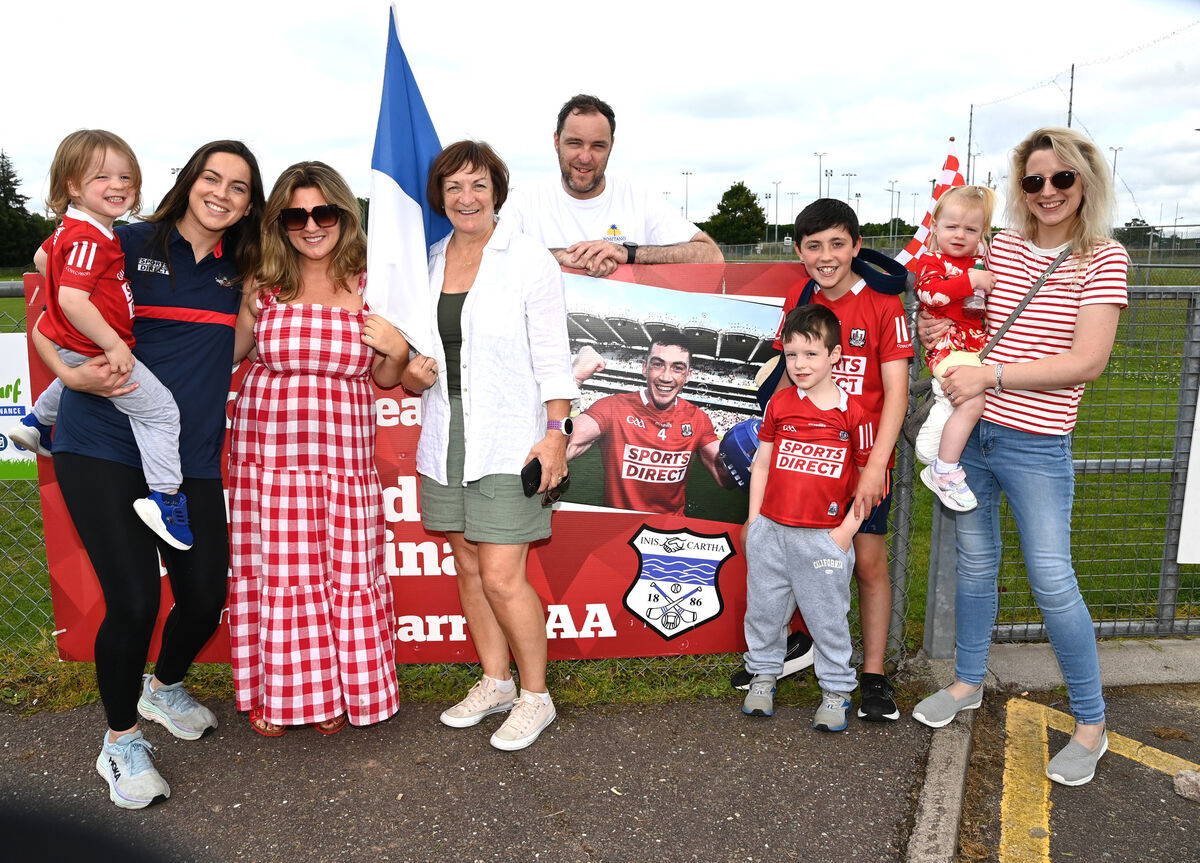 Inniscarra GAA club, members home of Cork captain Sean O'Donoghue , Cullan, Tarnán ,Ciara , Padraig and Frances O'Sullivan , Brid, Aoife, Sinead and Cillan Holland with a big send off for the Cork team in this Sunday's All-Ireland senior hurling against Clare. Picture: Eddie O'Hare