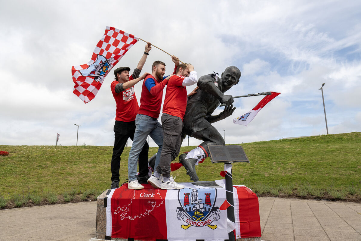 Management and Staff from the various departments at Cork Airport show their support for Cork by dressing in Cork gear ahead of Sunday's All-Ireland Hurling final against Clare at Croke Park. Pic: Brian Lougheed