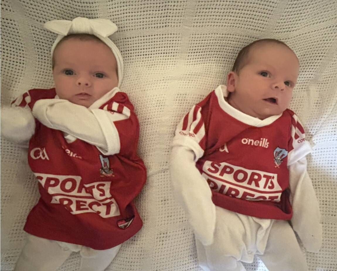 Rebel babies Rosie and Liam McCarthy will be among Cork's youngest supporters as they watch Sunday's All-Ireland Senior Hurling Final.