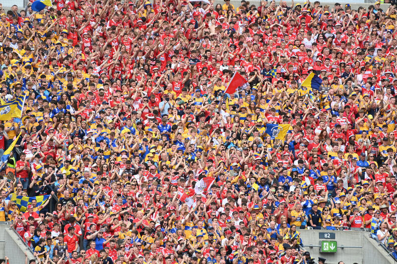  Fans on Hill 16. Picture: Larry Cummins