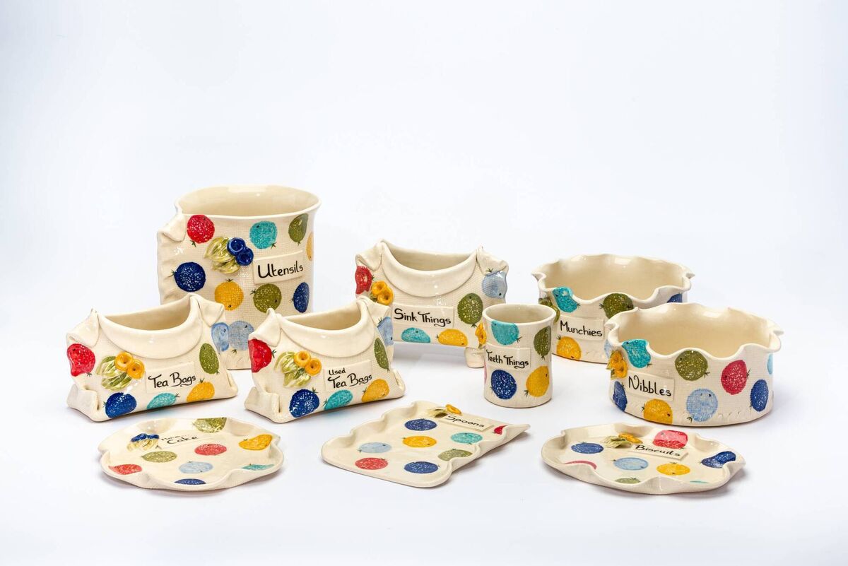 Some of Orla O’Rourke’s work. For more see https://stabledoorpottery.com/