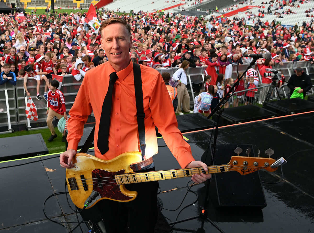 Paul Linehan of The Frank and Walters, who played at the Cork hurling team's homecoming. Picture: Eddie O'Hare