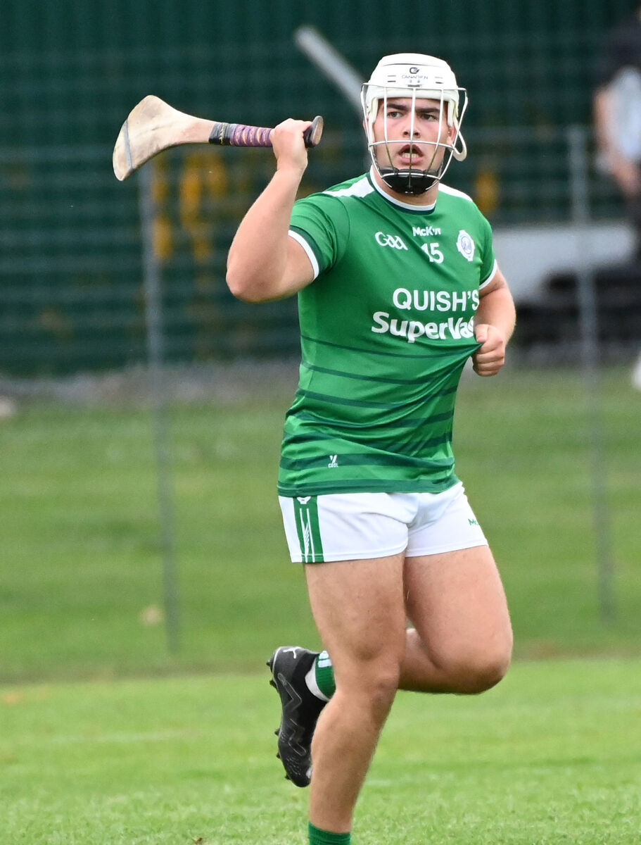 Ballincollig's Eoin Dwyer celebrates his goal against Douglas' during the Premier 1 MHC , round 1 at Ballincollig . Picture: Eddie O'Hare
