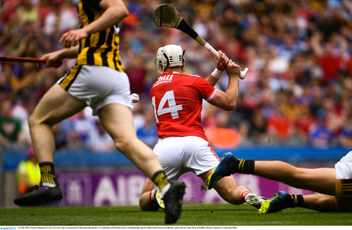 Patrick Horgan hits an incredible goal against Kilkenny in 2019. Picture: Ramsey Cardy/Sportsfile