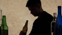 Adolescent drinking beer