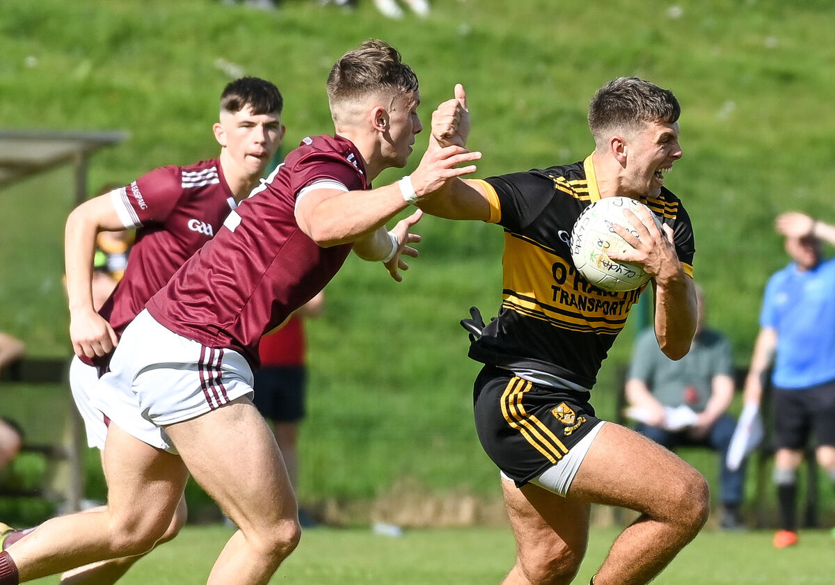 Clyda Rovers' Cian O'Sullivan breaks past Bishopstown's Michael Nunan. Picture: David Keane. Clyda Rovers' Cian O'Sullivan breaks past Bishopstown's Michael Nunan. Picture: David Keane.