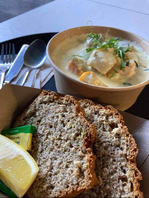 The famous chowder made by Trawler Boyz in East Cork The famous chowder made by Trawler Boyz in East Cork