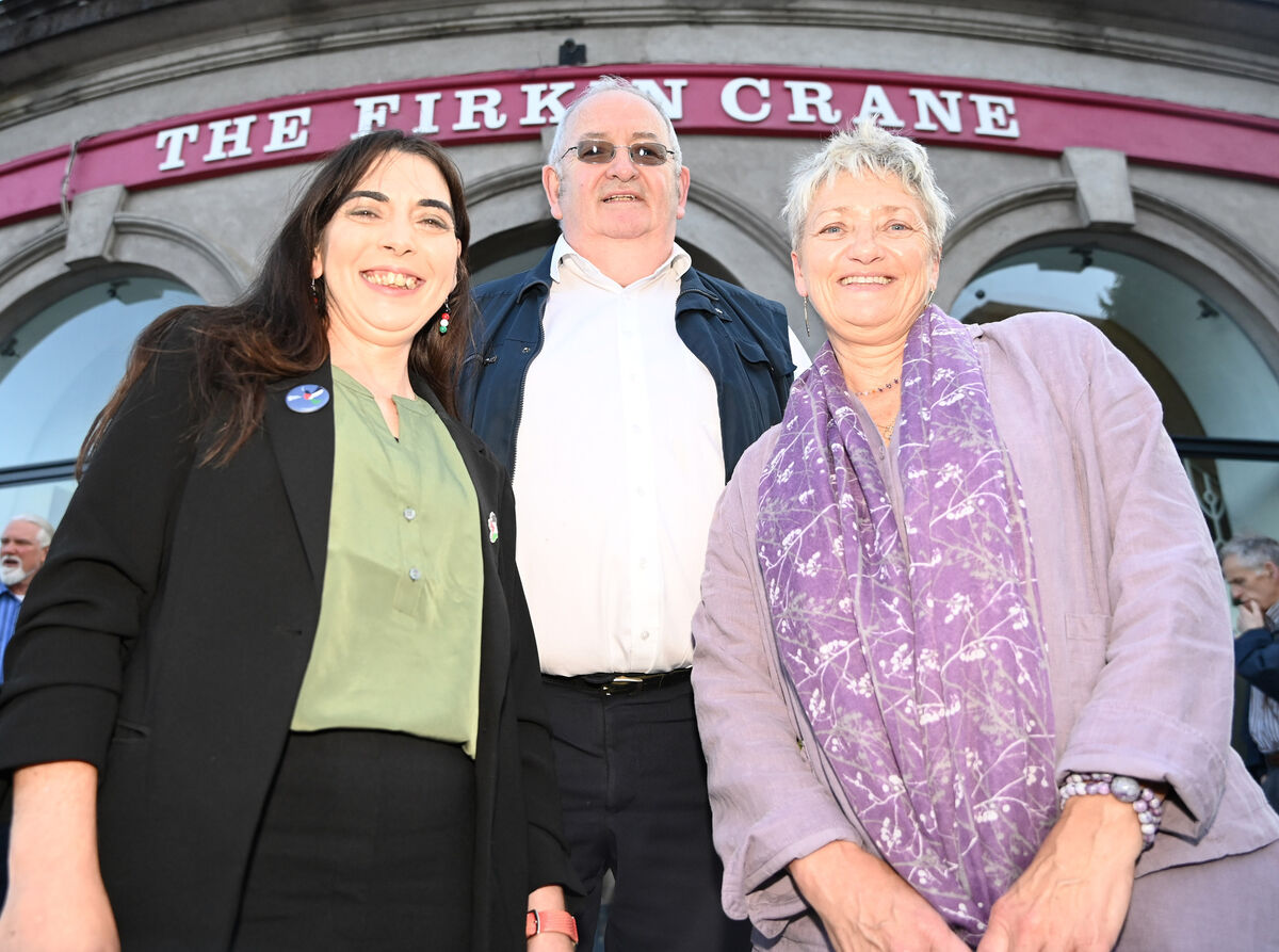 James Nolan of the festival committee with Liz Gillis and Anne Twomey. James Nolan of the festival committee with Liz Gillis and Anne Twomey.