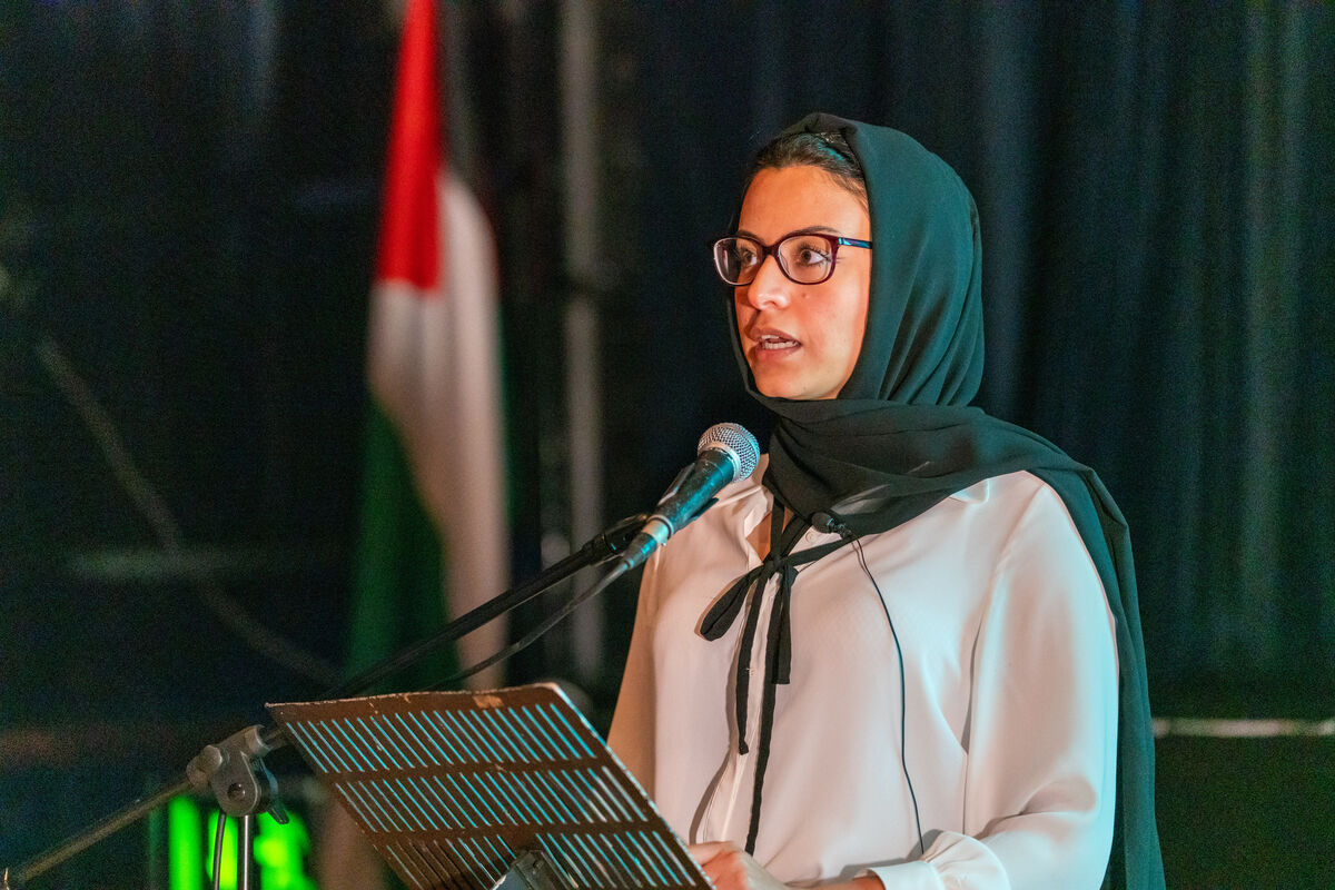 Walla Sabbah speaking at the event. Picture: Noel Sweeney
Walla Sabbah speaking at the event. Picture: Noel Sweeney