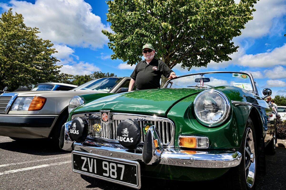 Jimmy Kelly from Beaufort with his 1973 MG B Roadster at theBallincollig Vintage Motor Show. Jimmy Kelly from Beaufort with his 1973 MG B Roadster at theBallincollig Vintage Motor Show.