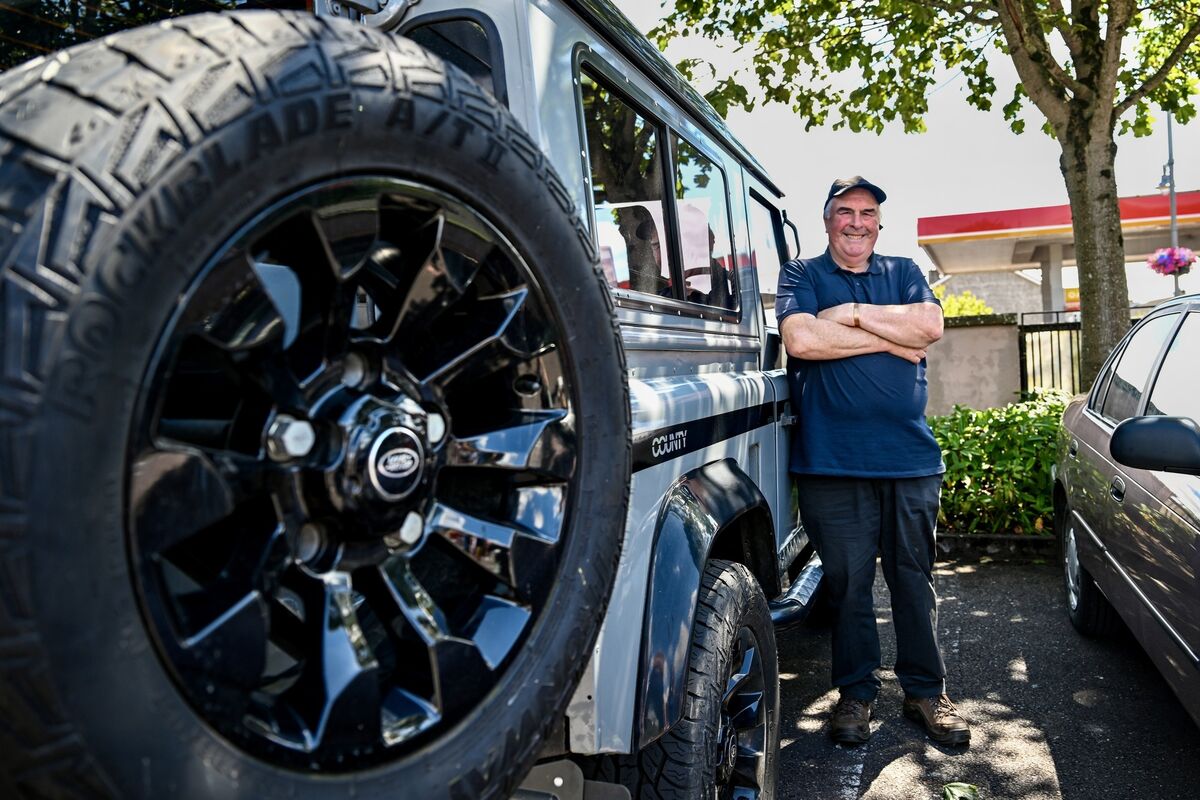 John Paul O’Sullivan with his 1991 Land Rover Defender at theBallincollig Vintage Motor Show. John Paul O’Sullivan with his 1991 Land Rover Defender at theBallincollig Vintage Motor Show.