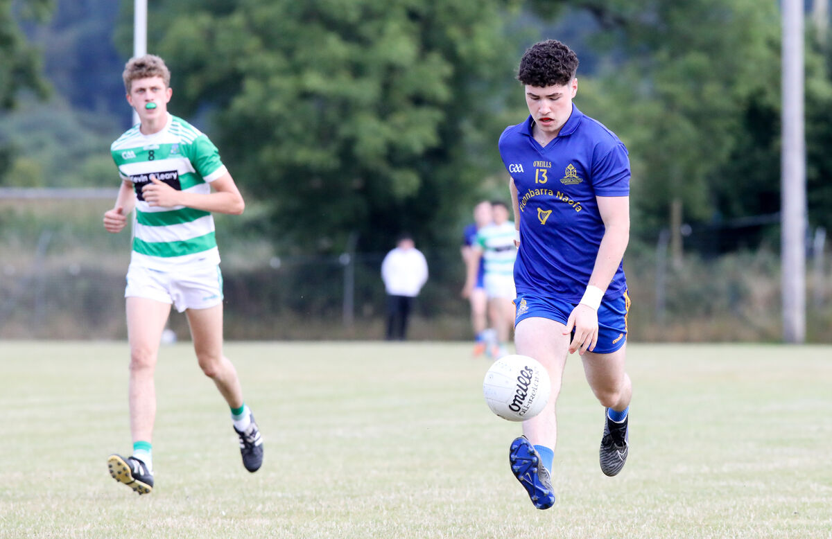 St Finbarr's attacker Conor McCarthy in possession. Picture: David Creedon