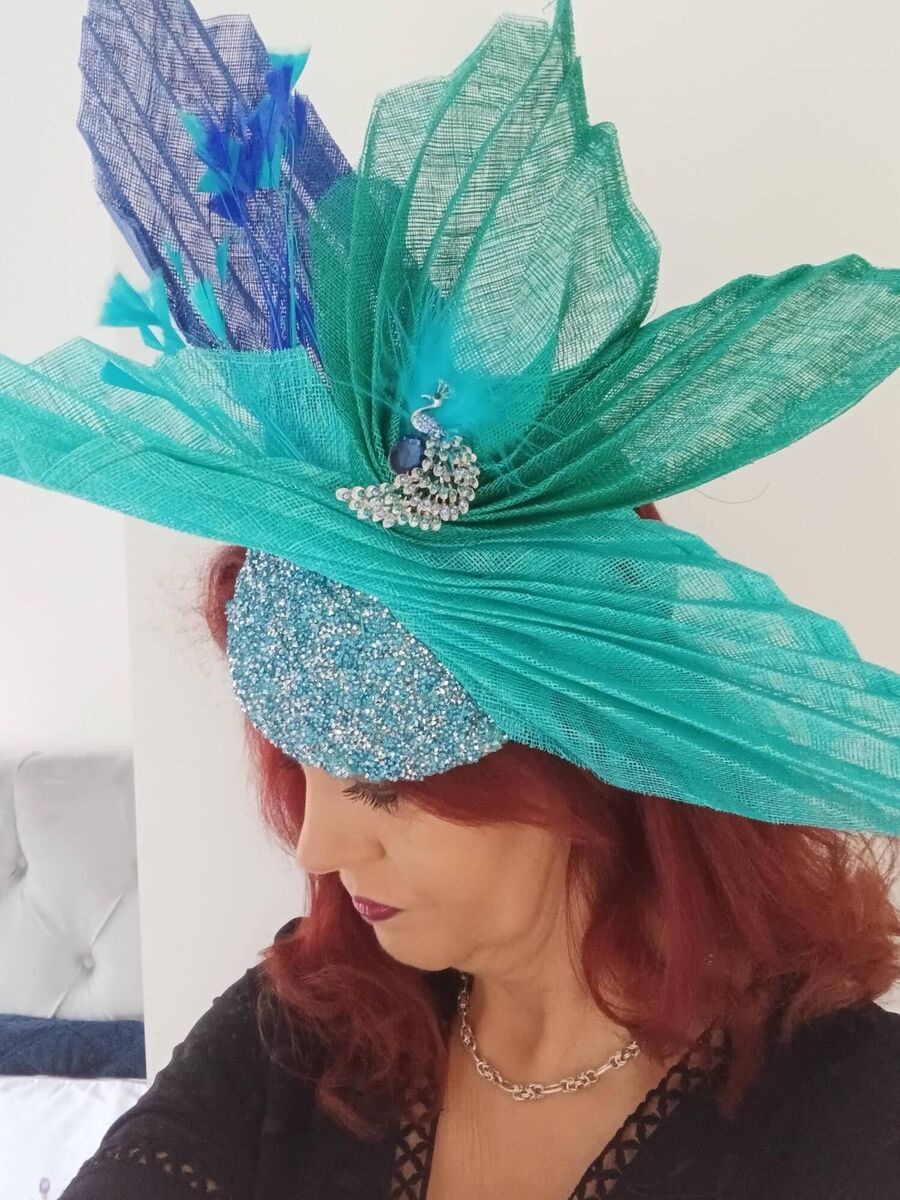 A hat by Jacqueline Anders O'Donovan. A hat by Jacqueline Anders O'Donovan.