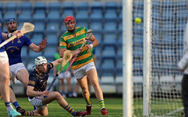 Alan Connolly nets Blackrock's second goal. Alan Connolly nets Blackrock's second goal.