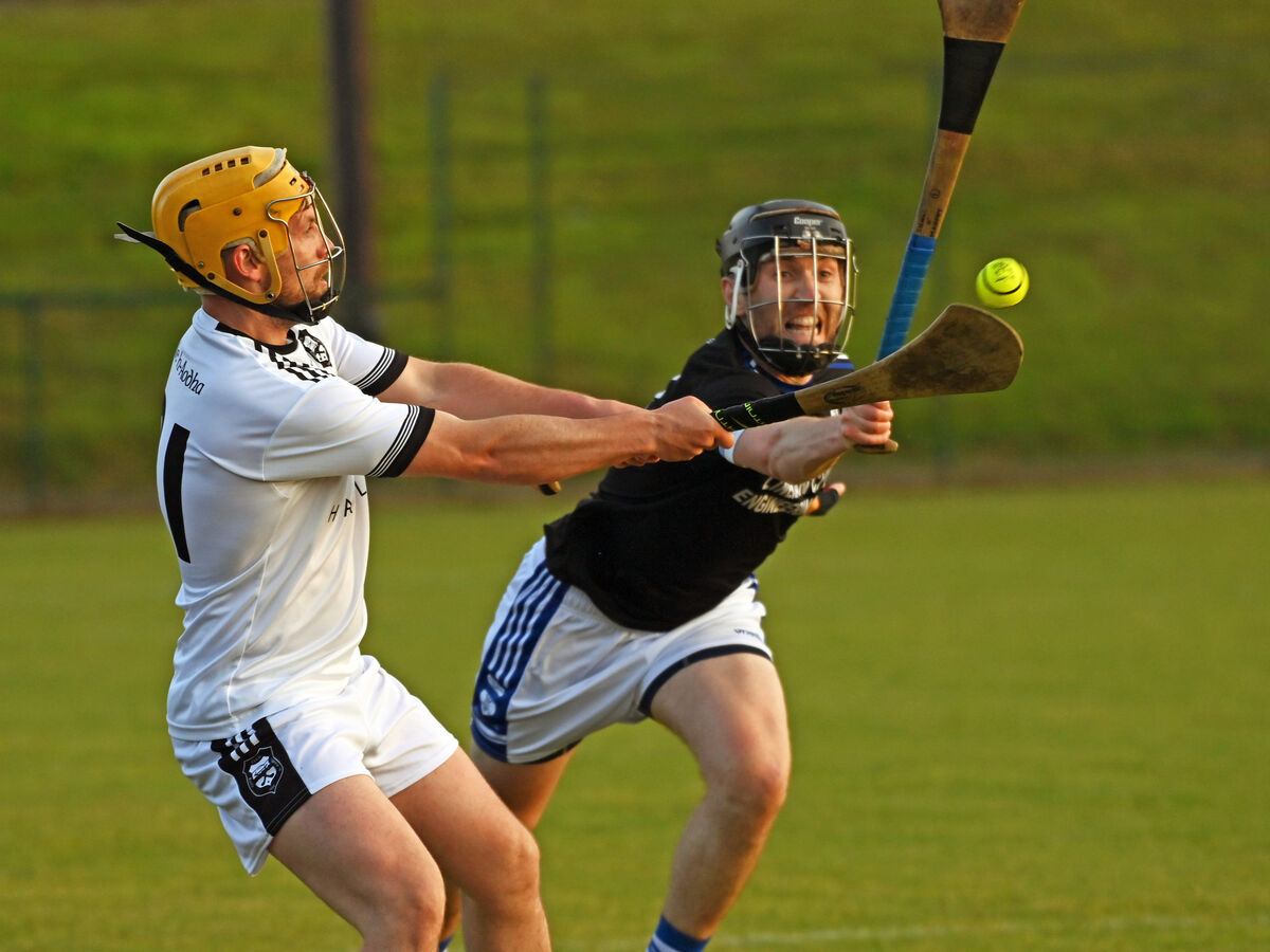 Ballyhea's Kieran Morrissey shoots from Inniscarra's Shane O'Mahony. Picture: Eddie O'Hare