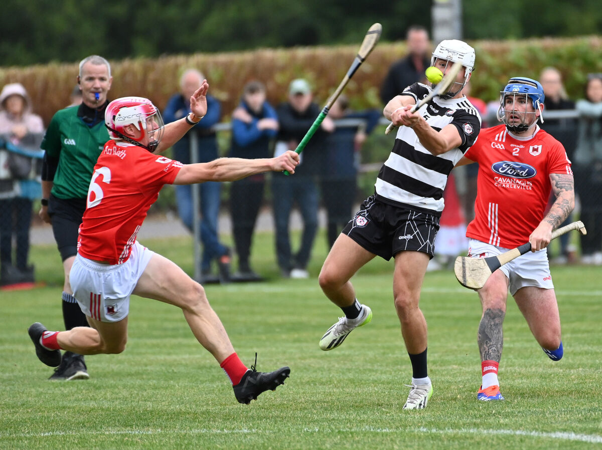 Midleton's Dave Cremin shoots from Charleville's Daniel O'Flynn during the Co-Op Superstores Cork Premier SHC at Mourneabbey. Picture; Eddie O'Hare Midleton's Dave Cremin shoots from Charleville's Daniel O'Flynn during the Co-Op Superstores Cork Premier SHC at Mourneabbey. Picture; Eddie O'Hare