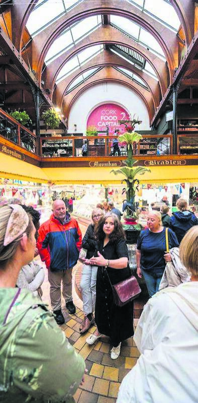 Regina Sexton conducting an English Market History Tour for last year’s Cork on a Fork Fest. The event this year takes place on August 16 Regina Sexton conducting an English Market History Tour for last year’s Cork on a Fork Fest. The event this year takes place on August 16