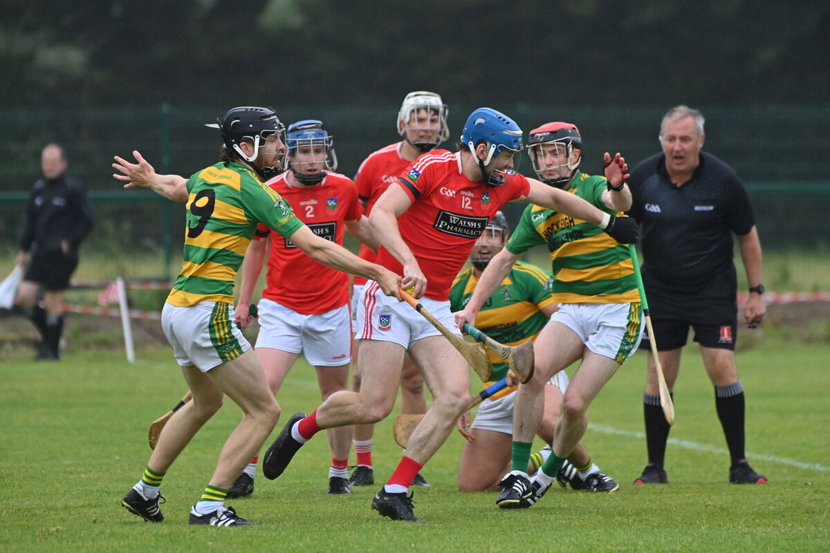 Will Condon, Kilworth breaking past Ballymartyle players Simon Dorney and Darren McCarthy during the Co-Op Superstores Premier IHC match at Watergrasshill, Cork. Picture Dan Linehan Will Condon, Kilworth breaking past Ballymartyle players Simon Dorney and Darren McCarthy during the Co-Op Superstores Premier IHC match at Watergrasshill, Cork. Picture Dan Linehan