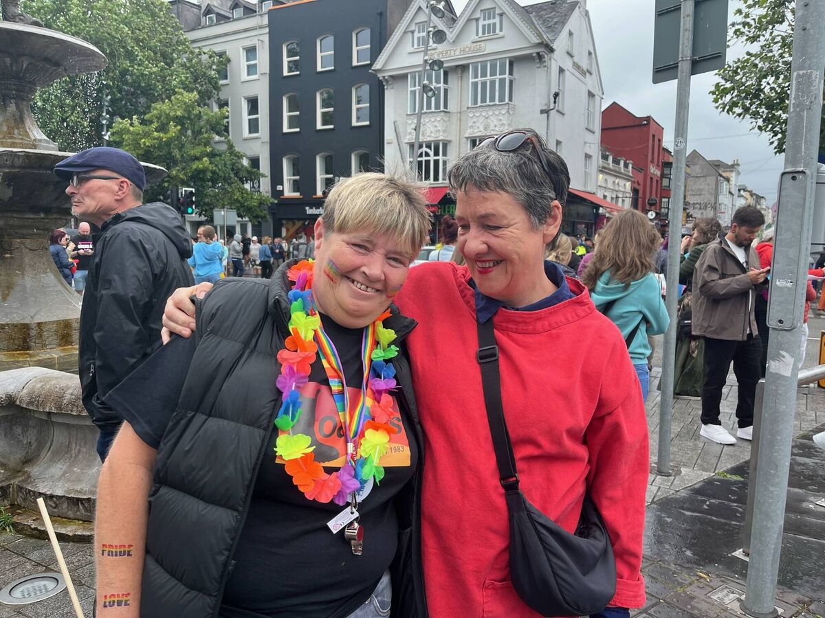 Pictured (L-R) are Bridget Roche (54) and Louise Walsh (61), long-time parade goers