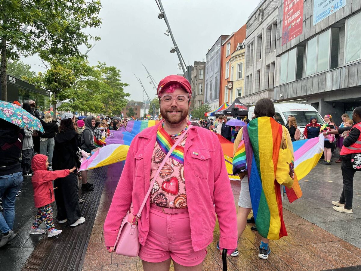 Pictured is Paul Anderson (27), a Wexford native at Cork Pride2024.