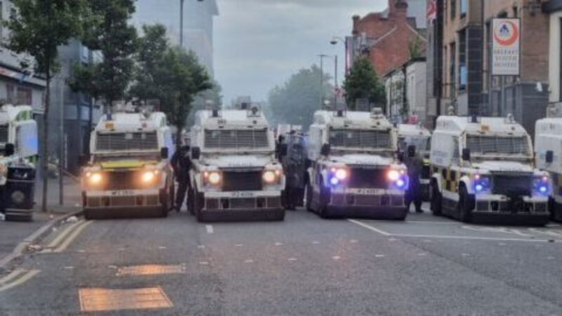Police attacked during further violence in Belfast Police attacked during further violence in Belfast