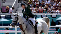 Shane Sweetnam celebrates onboard James Kann Cruz on celebrates after jumping clear 5/8/2024