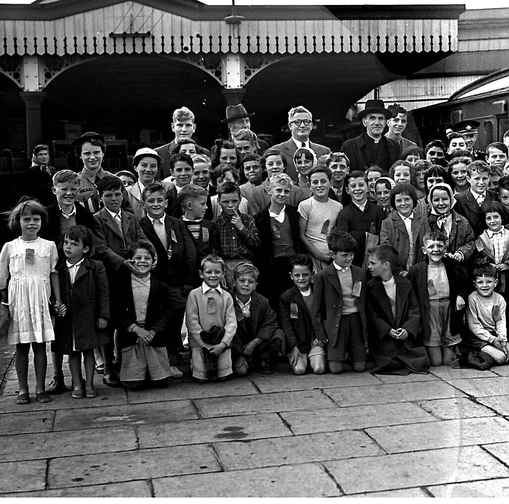 Children from St Patrick’s parish on an outing to Youghal in the summer of 1959.