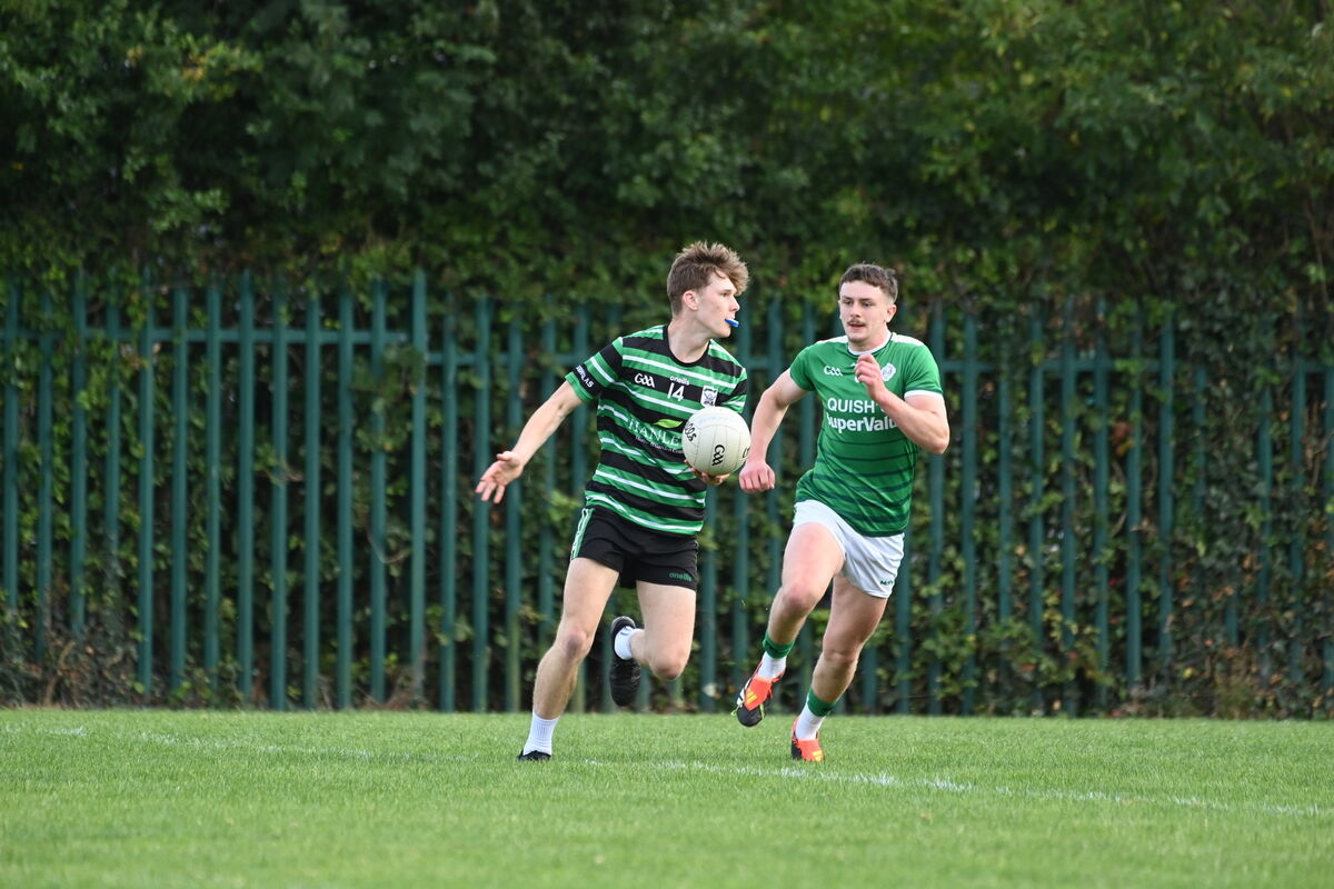 Douglas' Sam Sheedy battling Ballincollig's Theo Morgan. Picture: Larry Cummins  Douglas' Sam Sheedy battling Ballincollig's Theo Morgan. Picture: Larry Cummins