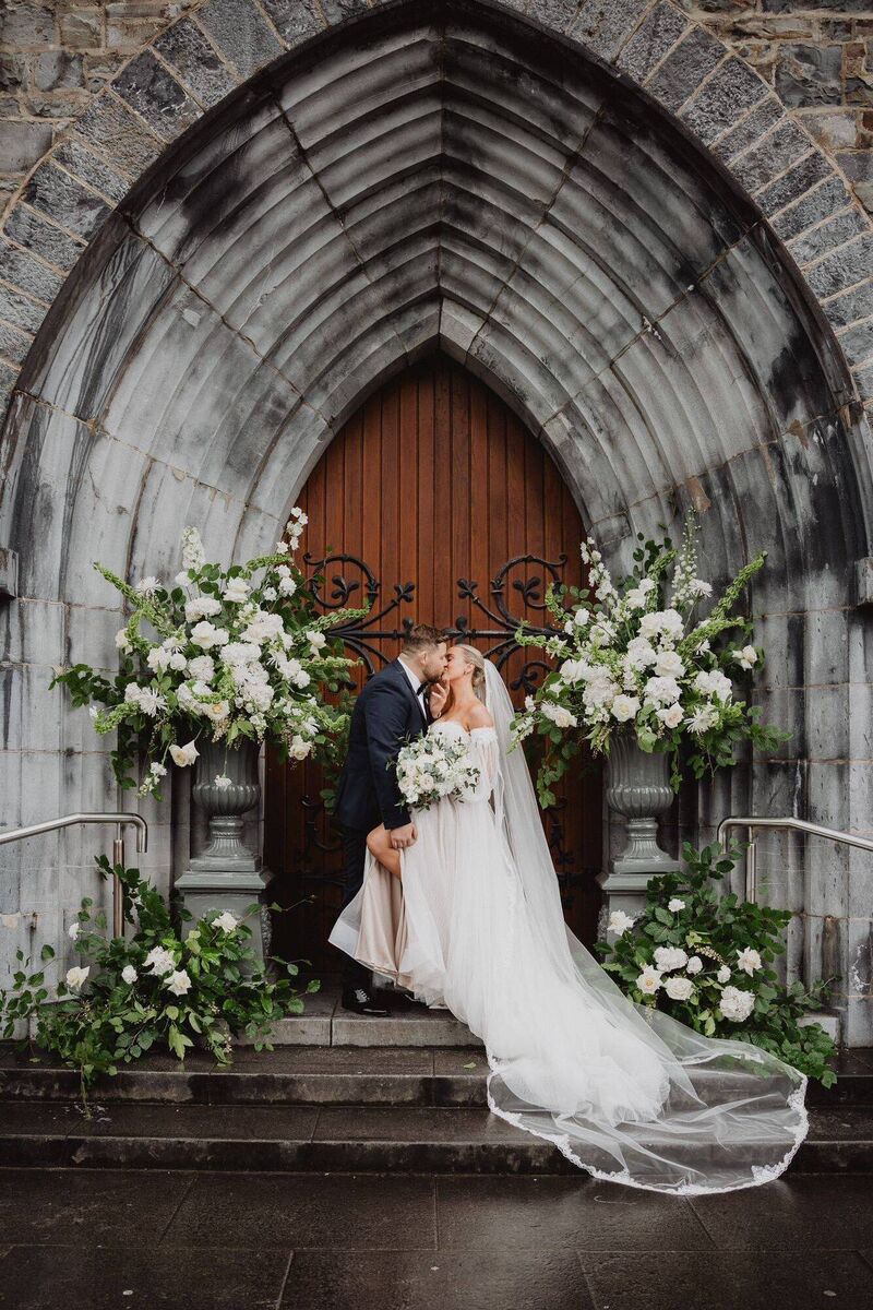 Liam O’Connor and Leah Comiskey, who live in Cork, were married at St Mary’s Cathedral in Killarney, followed by a reception at The Dunloe Hotel and Gardens. Pictures: Emily Doran