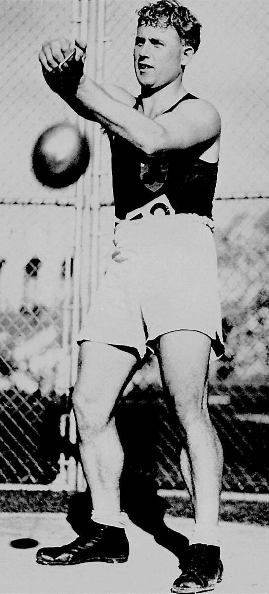 Pat O’Callaghan at the 1932 Los Angeles Olympics, where he won his second gold. Pat O’Callaghan at the 1932 Los Angeles Olympics, where he won his second gold.