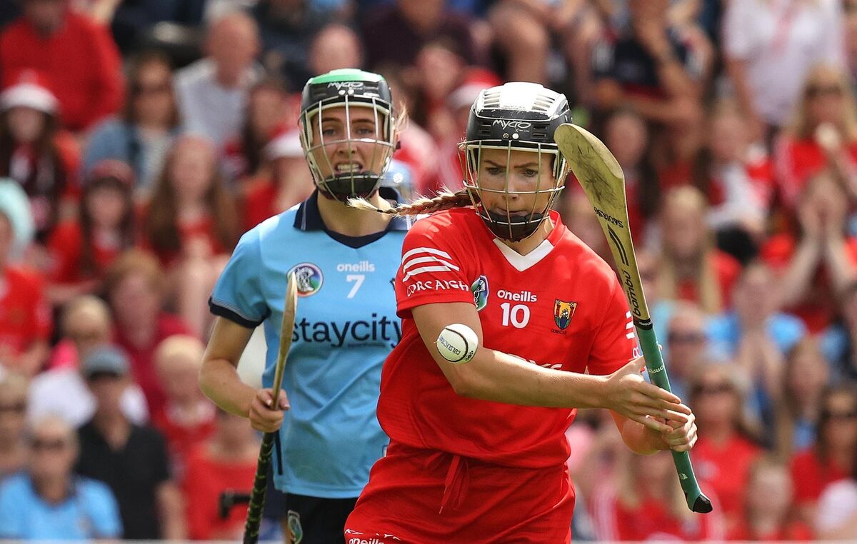 Cork's Saoirse McCarthy in action against Dublin's Aoife Heffernan during the Glen Dimplex All-Ireland senior camogie championship semi-final. Picture: INPHO/Bryan Keane Cork's Saoirse McCarthy in action against Dublin's Aoife Heffernan during the Glen Dimplex All-Ireland senior camogie championship semi-final. Picture: INPHO/Bryan Keane