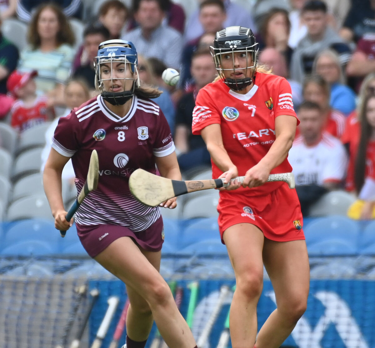 Cork's Laura Hayes clears from Galway's Niamh Hanniffy at Croke Park Picture: Eddie O'Hare Cork's Laura Hayes clears from Galway's Niamh Hanniffy at Croke Park Picture: Eddie O'Hare