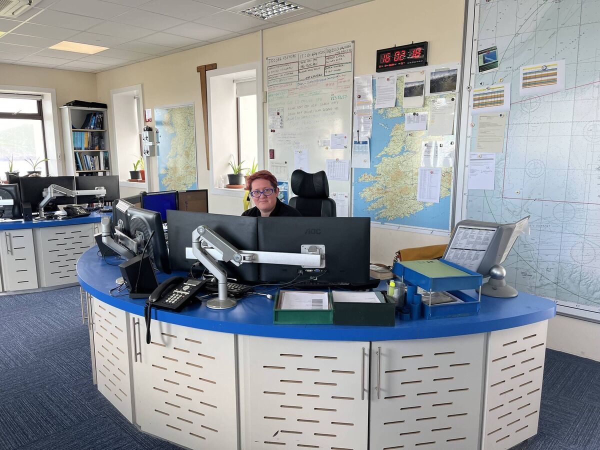 Amy O'Neill, radio watch officer at the Valentia Coast Guard Station.