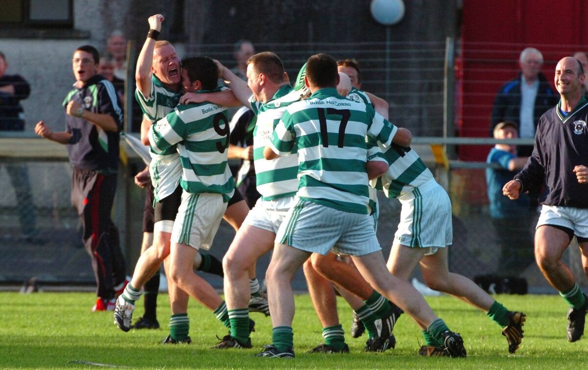 Ballinacurra celebrate their win after the final whistle. Picture: Larry Cummins. Ballinacurra celebrate their win after the final whistle. Picture: Larry Cummins.