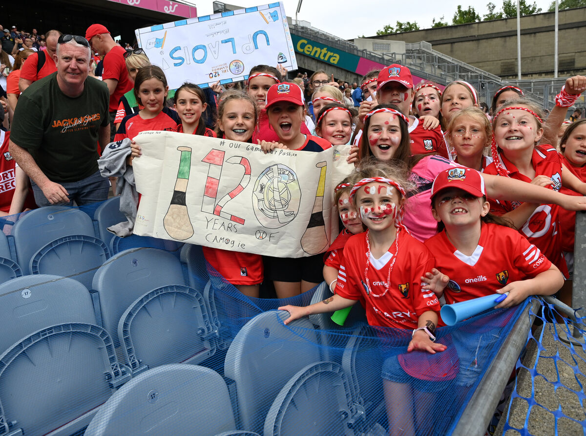Cork fans from Cobh after defeating Kilkenny in the Glen Dimplex All-Ireland intermediate camogie final at Croke Park Picture: Eddie O'Hare. Cork fans from Cobh after defeating Kilkenny in the Glen Dimplex All-Ireland intermediate camogie final at Croke Park Picture: Eddie O'Hare.
