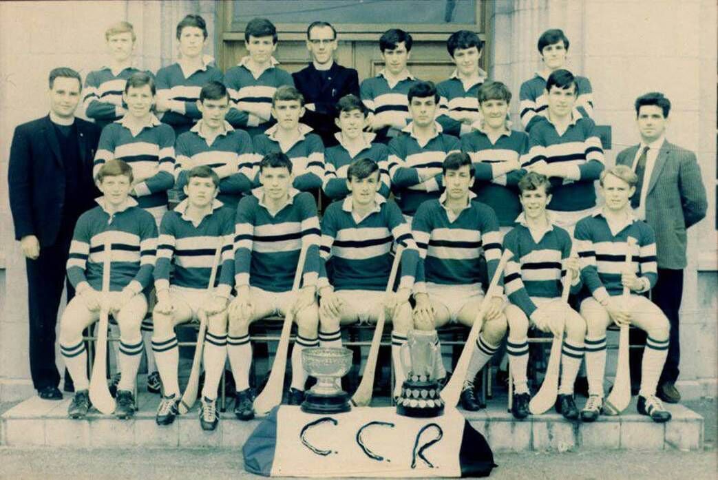 Colaiste Chriost Rí Harty Cup winners 1968. Back: S McCarthy, M Bohane, B Murphy, Br Bede, M McGrath, D Calnan, M McCarthy. Centre: Br Pius, M Doherty, F Cronin, P Mackey, T Butler, D Cogan, N Calnan, K Doherty, D Tobin. Front: B O’Loughlin, E Fitzpatrick, B Cogan, S Looney, B Cummins, J Cremin, N Fitzgerald. (Photo Kevin Cummins). Colaiste Chriost Rí Harty Cup winners 1968. Back: S McCarthy, M Bohane, B Murphy, Br Bede, M McGrath, D Calnan, M McCarthy. Centre: Br Pius, M Doherty, F Cronin, P Mackey, T Butler, D Cogan, N Calnan, K Doherty, D Tobin. Front: B O’Loughlin, E Fitzpatrick, B Cogan, S Looney, B Cummins, J Cremin, N Fitzgerald. (Photo Kevin Cummins).