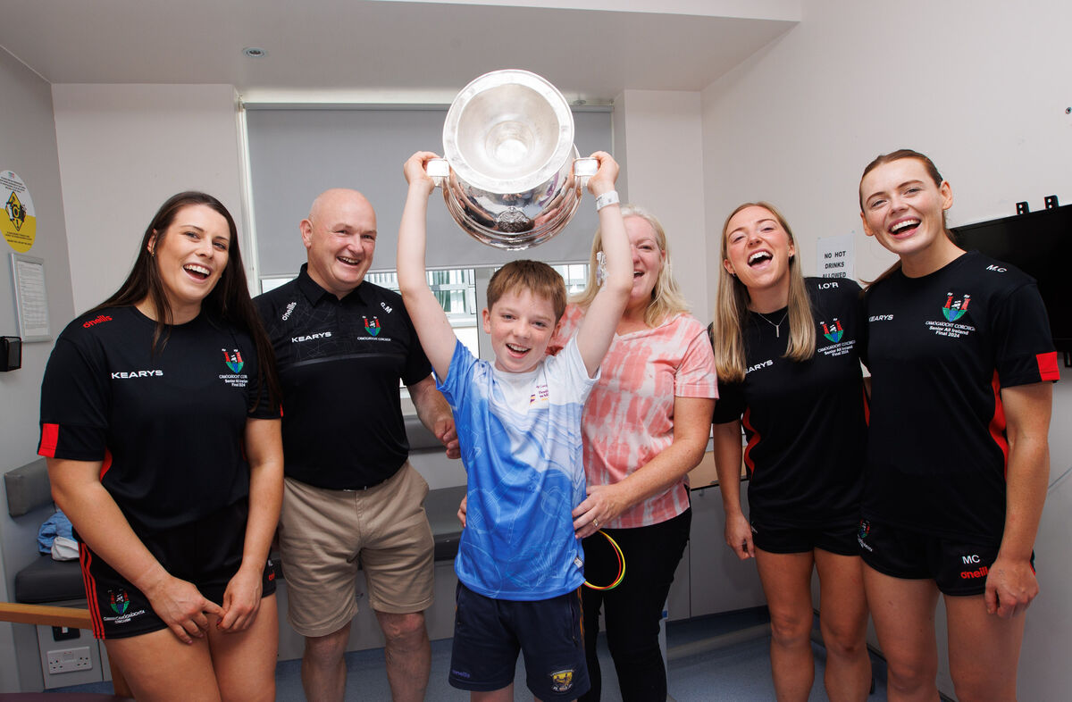 James Goggin from Wexford and his mother Deirdre pictured with Molly Lynch, Ger Manley, Izzy O’Regan and Meabh Cahalane James Goggin from Wexford and his mother Deirdre pictured with Molly Lynch, Ger Manley, Izzy O’Regan and Meabh Cahalane