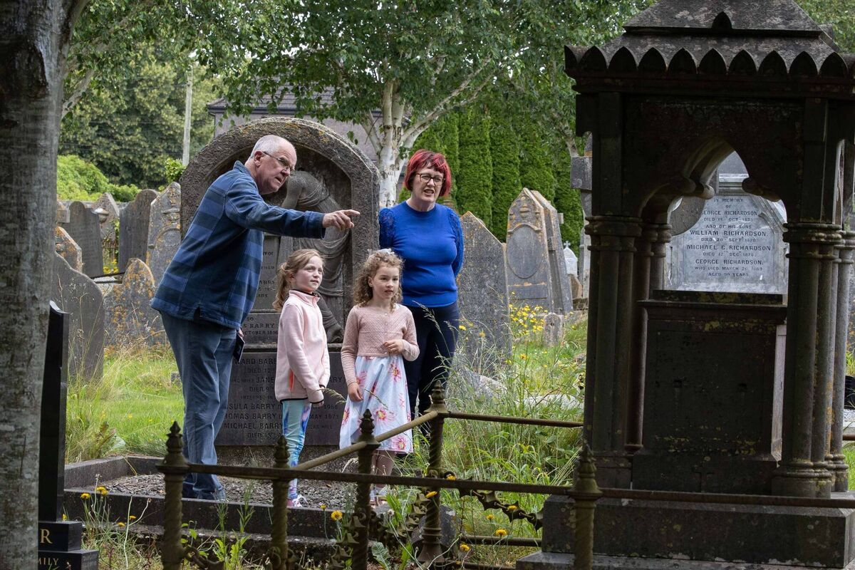 Finbarr Barry who is giving a guided walking tour of St Joseph’s Cemetery on Tory Top Road with Liam O’hÚigín on Cork Heritage Open Day Finbarr Barry who is giving a guided walking tour of St Joseph’s Cemetery on Tory Top Road with Liam O’hÚigín on Cork Heritage Open Day
