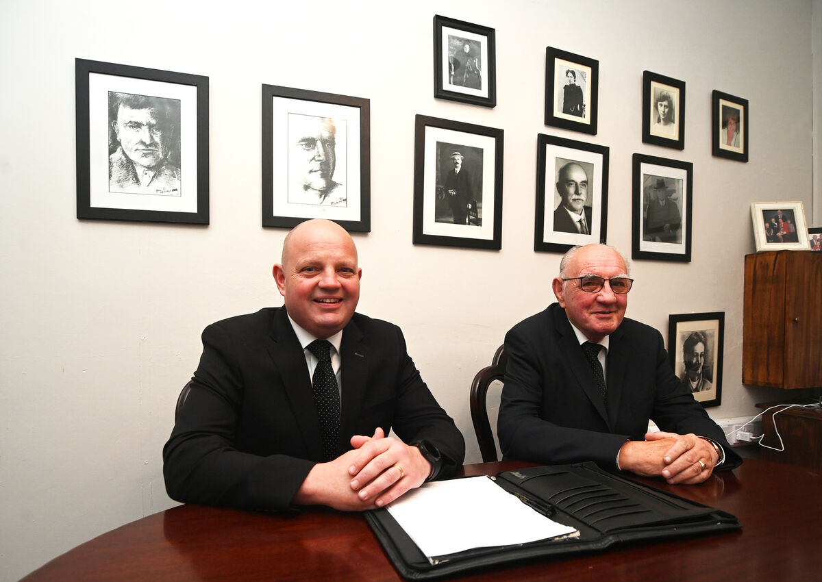 Bill and Martin Fitz-Gerald of Fitz-Gerald's Undertakers, Macroom. Picture Larry Cummins Bill and Martin Fitz-Gerald of Fitz-Gerald's Undertakers, Macroom. Picture Larry Cummins