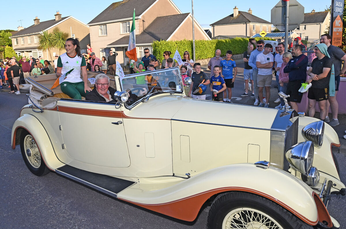 Phil Healy gets a hero's welcome home. Picture Eddie O'Hare